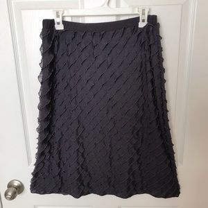A-Line Large Elastic Waist Charcoal Skirt L NWOT